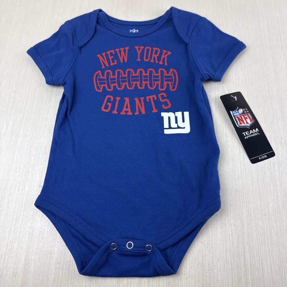 New York Giants Bodysuit 18 Mo Outfit NFL NWT Blue Football Team Apparel